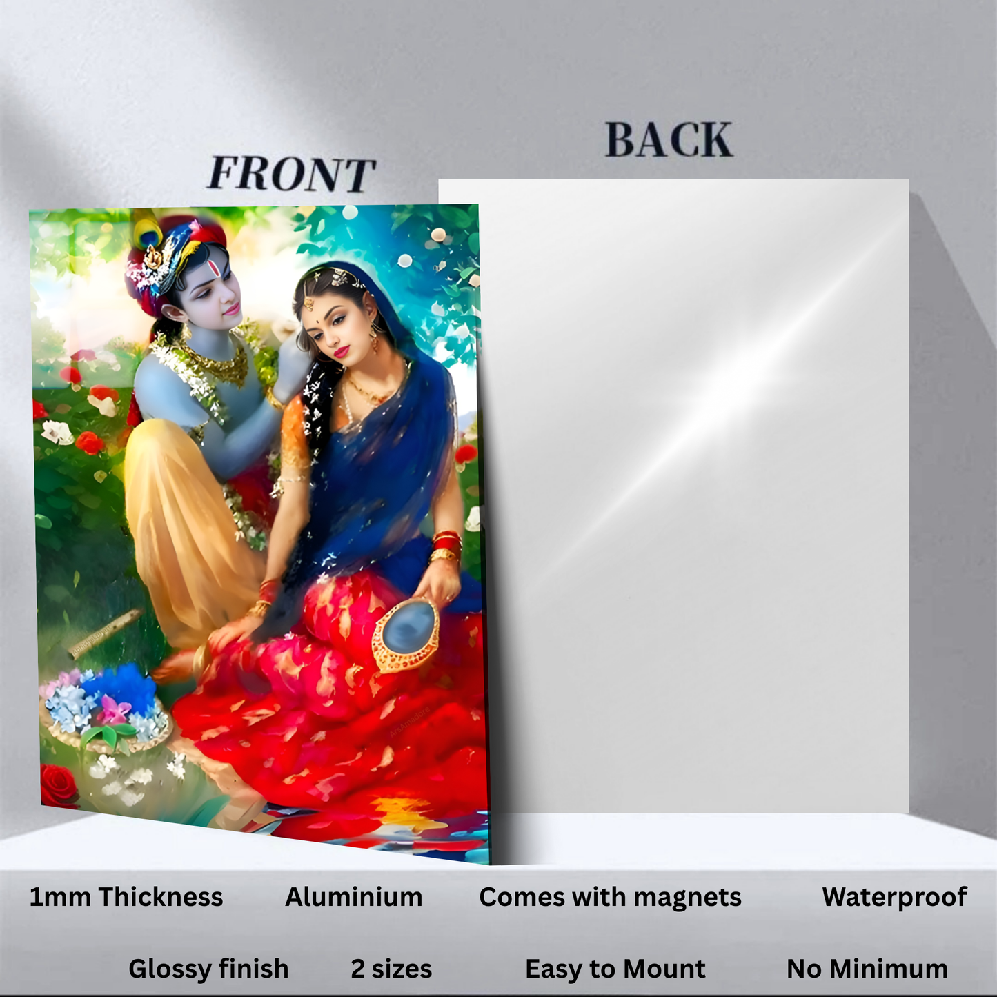 Radha Krishna - Premium Metal Poster