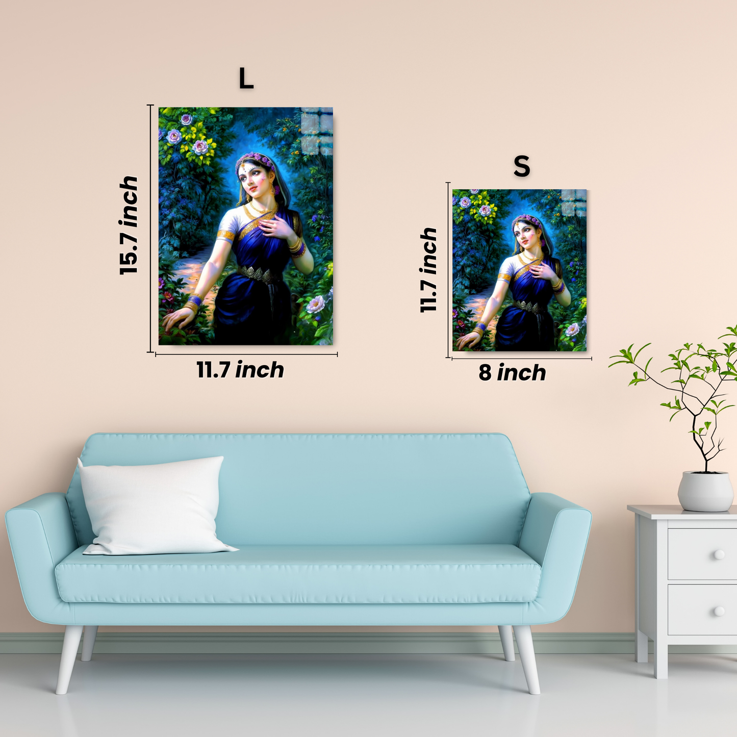 Radha Rani - Premium Metal Poster